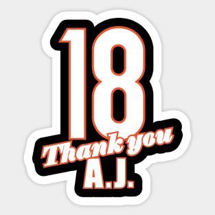 Thank you A.J. Sticker